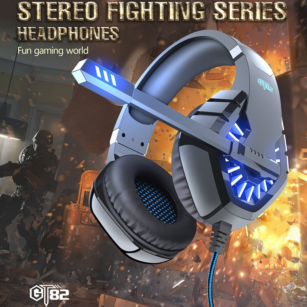 OVLENG GT82 Over-ear LED Lighting Gaming Headset E-sports 3.5mm+USB Cable Wired Headphone with Noise Reduction Microphone OVLENG GT82 Over-ear LED Lighting Gaming Headset E-sports 3.5mm+USB Cable Wired Headphone with Noise Reduction Microphone